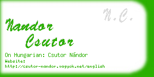 nandor csutor business card